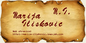 Marija Ilišković vizit kartica